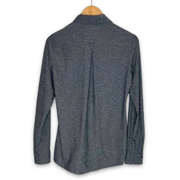 Eddie Bauer Women's Infinity Long-Sleeve Button-Front Shirt Heather Gray Small - Picture 4 of 9